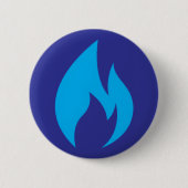 Schaltfläche "Blauer Flammenzaun" Button (Vorderseite)