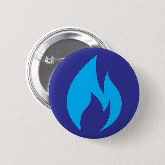 Schaltfläche "Blauer Flammenzaun" Button (Vorne & Hinten)