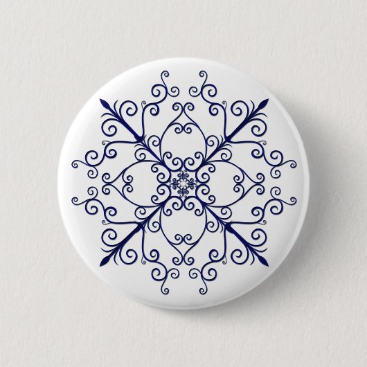 Schaltfläche Blauer Florenscroll Button (Vorderseite)