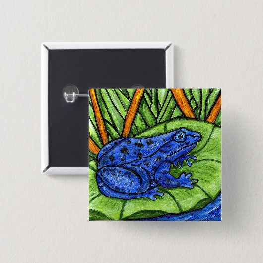 Schaltfläche "Blauer Giftfrosch" Button (Vorne & Hinten)