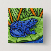 Schaltfläche "Blauer Giftfrosch" Button (Vorderseite)