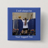 Schaltfläche "Blaues benutzerdefiniertes Foto" Button (Vorderseite)