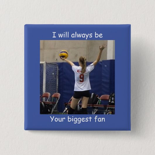 Schaltfläche "Blaues benutzerdefiniertes Foto" Button (Vorderseite)