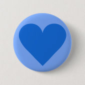 Schaltfläche "Blaues Herz - Valentine" Button (Vorderseite)