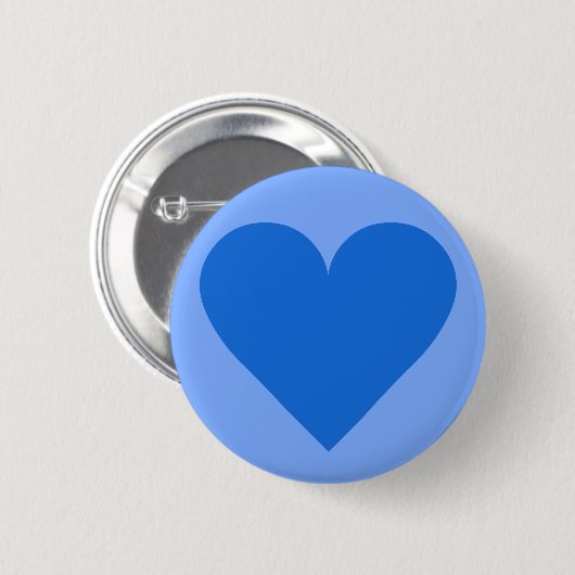 Schaltfläche "Blaues Herz - Valentine" Button (Vorne & Hinten)