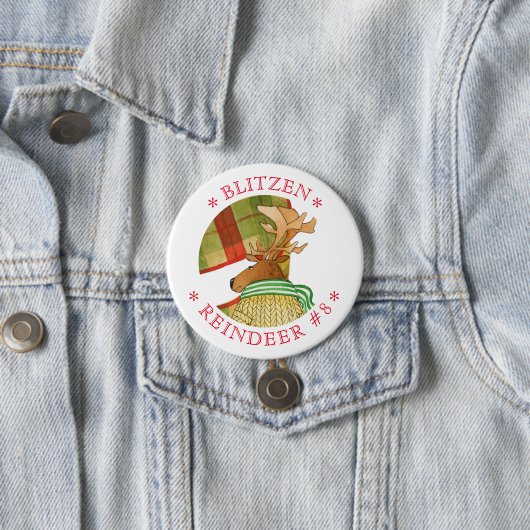 Schaltfläche "BLITZEN REINDEER Round-Button" Button (Beispiel)