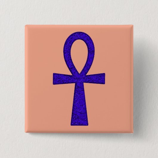 Schaltfläche "Blue Ankh Square" Button (Vorderseite)