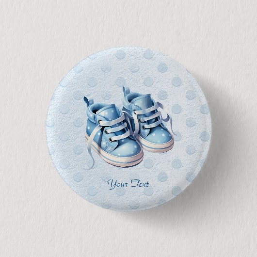 Schaltfläche Blue Baby Shoes Button (Vorderseite)