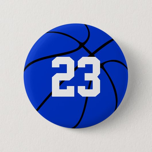 Schaltfläche "Blue Basketball Jersey" Button (Vorderseite)