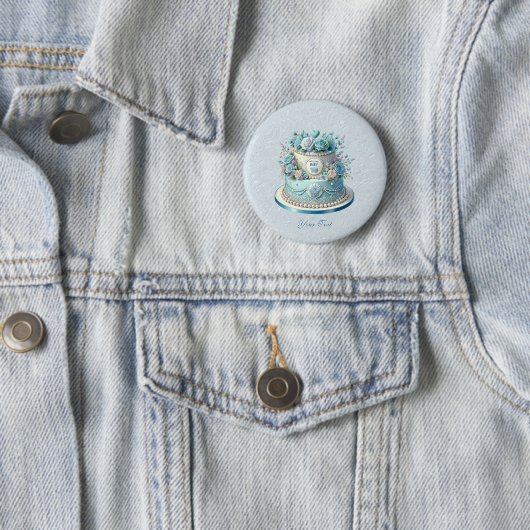 Schaltfläche "Blue Cake"-Blume Button (Beispiel)