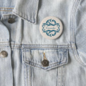 Schaltfläche "Blue Chic Damask" Button (Beispiel)