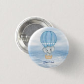 Schaltfläche "Blue Elephant Hot Air Balloon" Button (Vorne & Hinten)