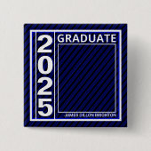 Schaltfläche "Blue Foto Abschluss" Button (Vorderseite)