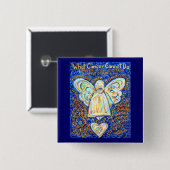 Schaltfläche "Blue & Gold Cancer Angel" Button (Vorne & Hinten)