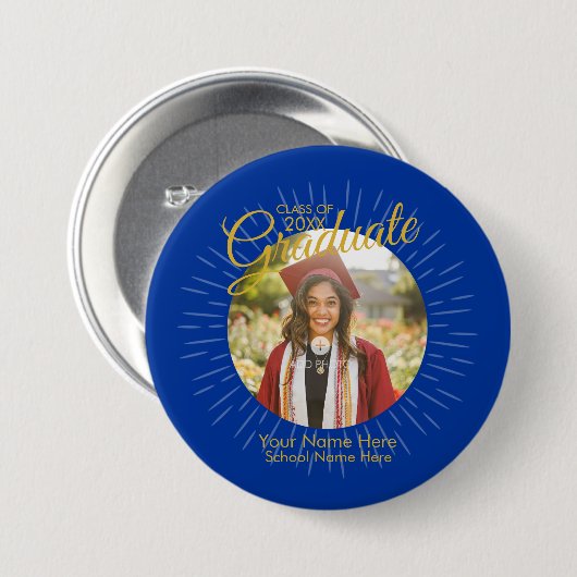 Schaltfläche "Blue & Gold Star Graduate" Button (Vorne & Hinten)