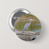 Schaltfläche Blue Heron Button (Vorne & Hinten)