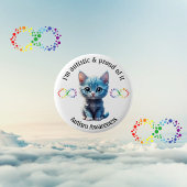 Schaltfläche "Blue Kitten Autismus Awareness" Button