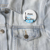 Schaltfläche "Blue Rock Star NAME TAG Personalisie Button (Beispiel)