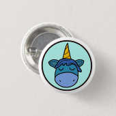 Schaltfläche Blue Unicorn Button (Vorne & Hinten)