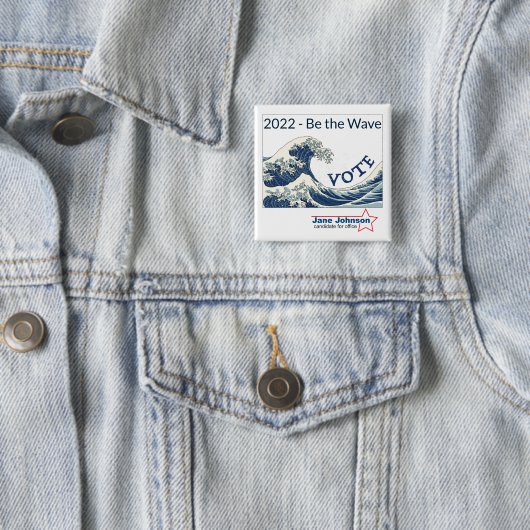 Schaltfläche "Blue Wave" für die Kampagne 2024 Button (Beispiel)