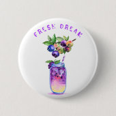 Schaltfläche "Blueberry Juice Cool Drink Party Fru Button (Vorderseite)