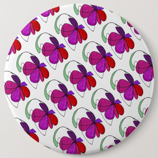 Schaltfläche "Blume Dance Tiled Pattern" Abstrakte Button (Vorderseite)