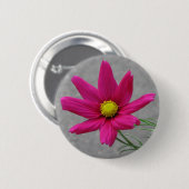 Schaltfläche Blume Rosa Button (Vorne & Hinten)