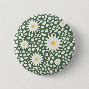 Schaltfläche Blumengrün Button