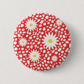 Schaltfläche "Blumenrotes Muster" Button (Vorderseite)