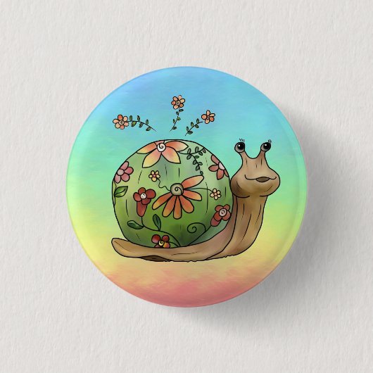 Schaltfläche Blumenschnecke Button (Vorderseite)