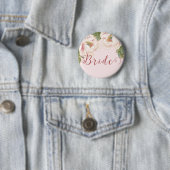 Schaltfläche Blush Pink Peony Floral Bride Button (Beispiel)