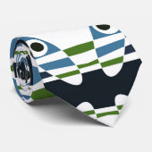 Schaltfläche Bohemisches Chintz 1 blaues grünes Bu Krawatte (Gerollt)