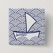 Schaltfläche "Boot on Waves Square" Button (Vorderseite)