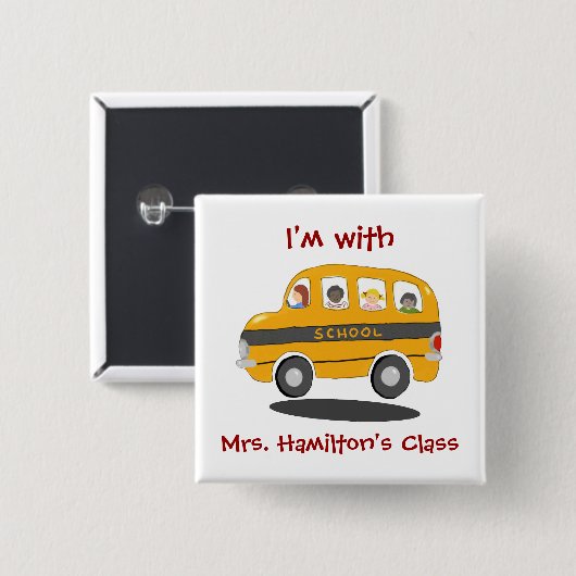 Schaltfläche "Bouncy School Bus Identification" Button (Vorne & Hinten)