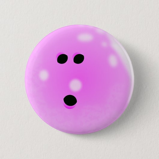 Schaltfläche "Bowling Ball" (Rosa) Button (Vorderseite)