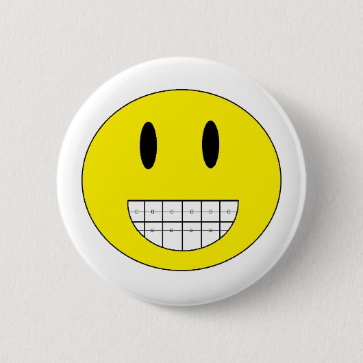 Schaltfläche "Braces Happy Face" Button (Vorderseite)