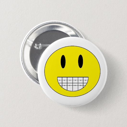 Schaltfläche "Braces Happy Face" Button (Vorne & Hinten)