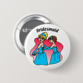 Schaltfläche: Bridesmaid (blau) Button (Vorne & Hinten)
