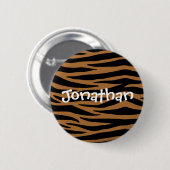 Schaltfläche Brown Zebra Stripes Button (Vorne & Hinten)