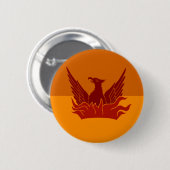 Schaltfläche "Burnt Orange San Francisco Fog & Gol Button (Vorne & Hinten)