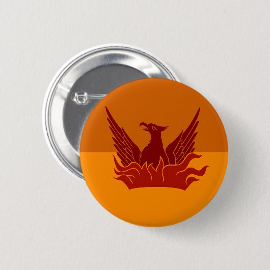 Schaltfläche "Burnt Orange San Francisco Fog & Gol Button (Vorne & Hinten)