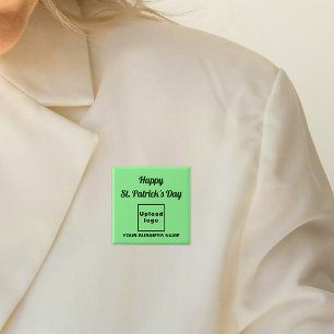 Schaltfläche "Business St. Patrick Light Green Squ Button