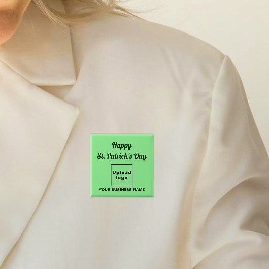 Schaltfläche "Business St. Patrick Light Green Squ Button