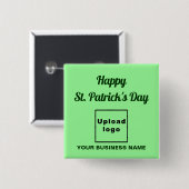 Schaltfläche "Business St. Patrick Light Green Squ Button (Vorne & Hinten)