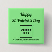 Schaltfläche "Business St. Patrick Light Green Squ Button (Vorderseite)