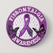 Schaltfläche "Butterfly Fibromyalgie-Warnmeldung" Button (Vorderseite)