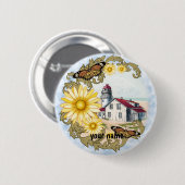 Schaltfläche "Butterfly Lighthouse"-Button Button (Vorne & Hinten)