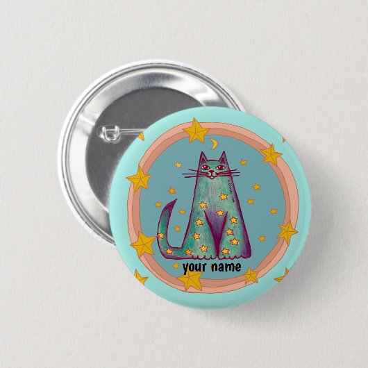 Schaltfläche "Button der Katzenkatze" Button (Vorne & Hinten)