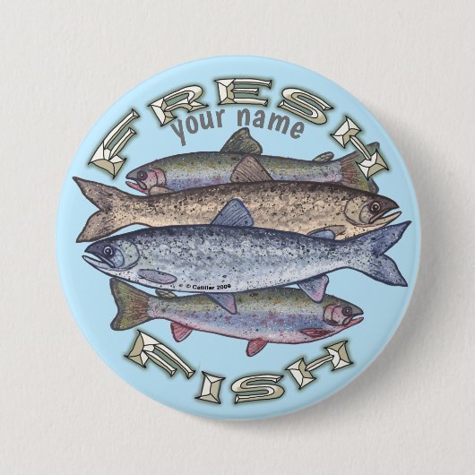 Schaltfläche Button Frisch Fisch (Vorderseite)
