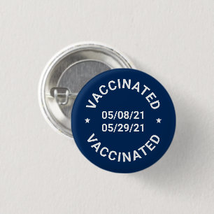 Schaltfläche Button für geimpfte marineblaue ben